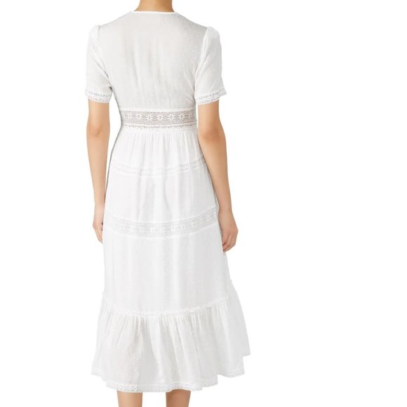 REVOLVE x The Kooples White Lace V-Neck Dress - Picture 2 of 3